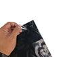 2XL Plain Black Plastic Courier Pouch with Pocket 100s