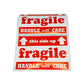 1 Roll Case FRAGILE, HANDLE WITH CARE, KEEP DRY Sticker 6" x 4" 500 Pcs